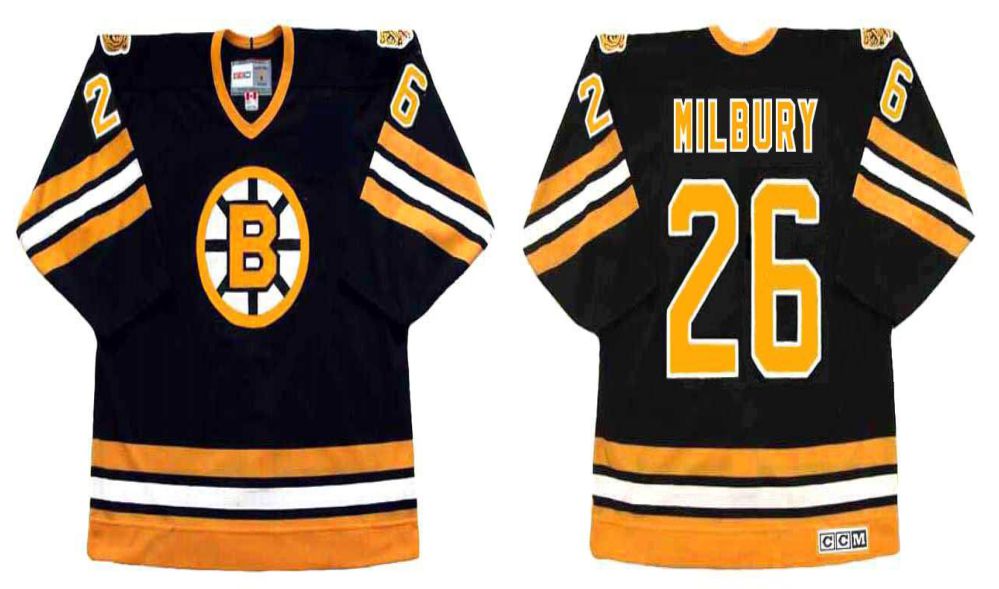 2019 Men Boston Bruins #26 Milbury Black CCM NHL jerseys->boston bruins->NHL Jersey